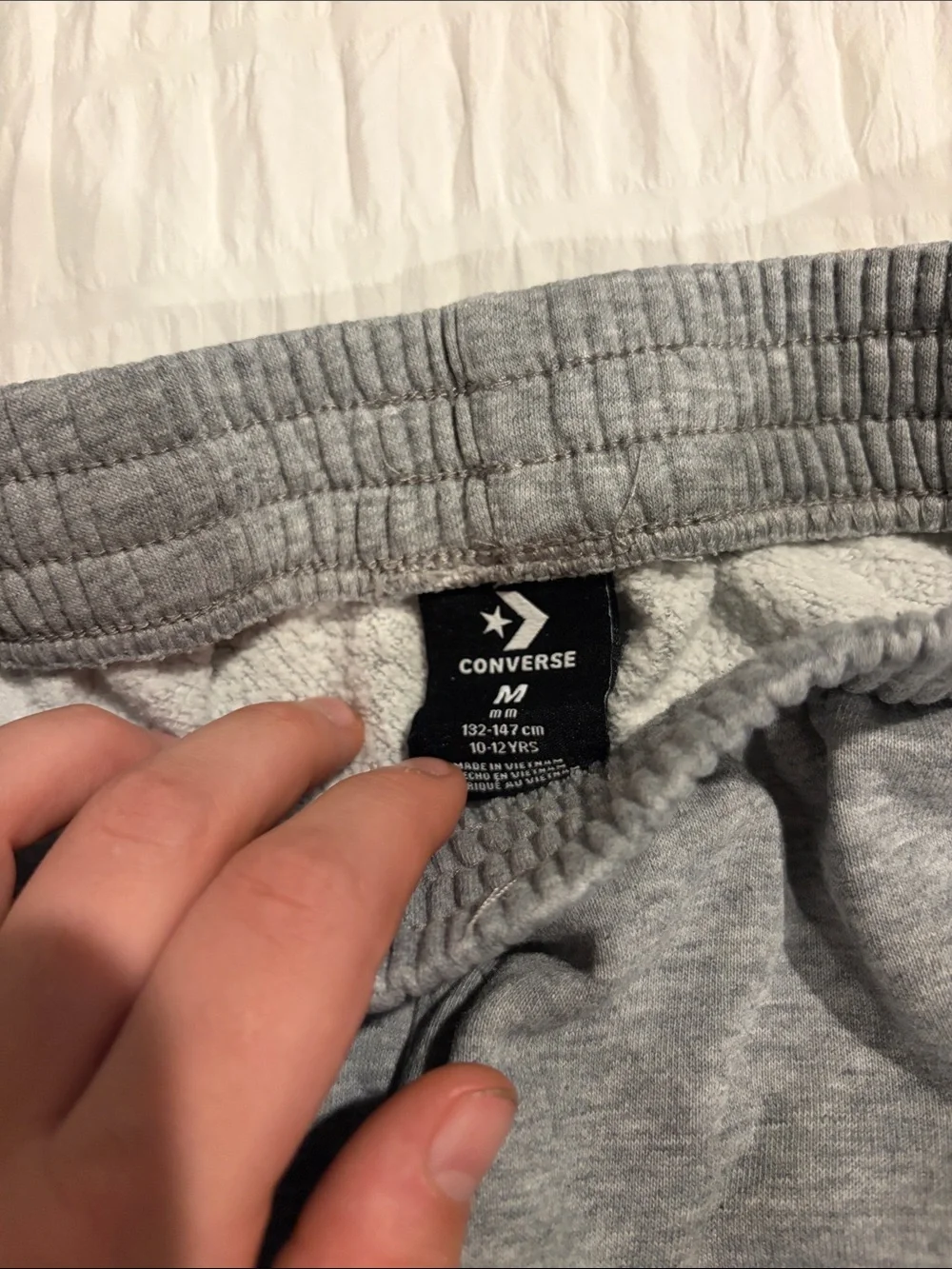 Converse & Puma Kids Gray Sweatpants - Light & Dark Gray Pair